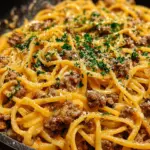 One-Pot Creamy Beef and Garlic Butter Pasta