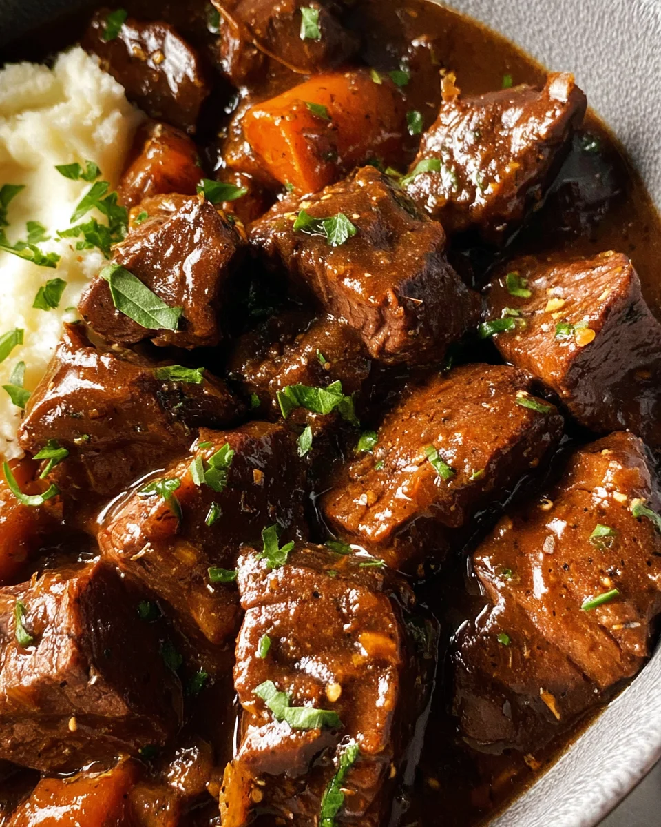 Slow Cooker Beef Tips and Gravy 20 Slow