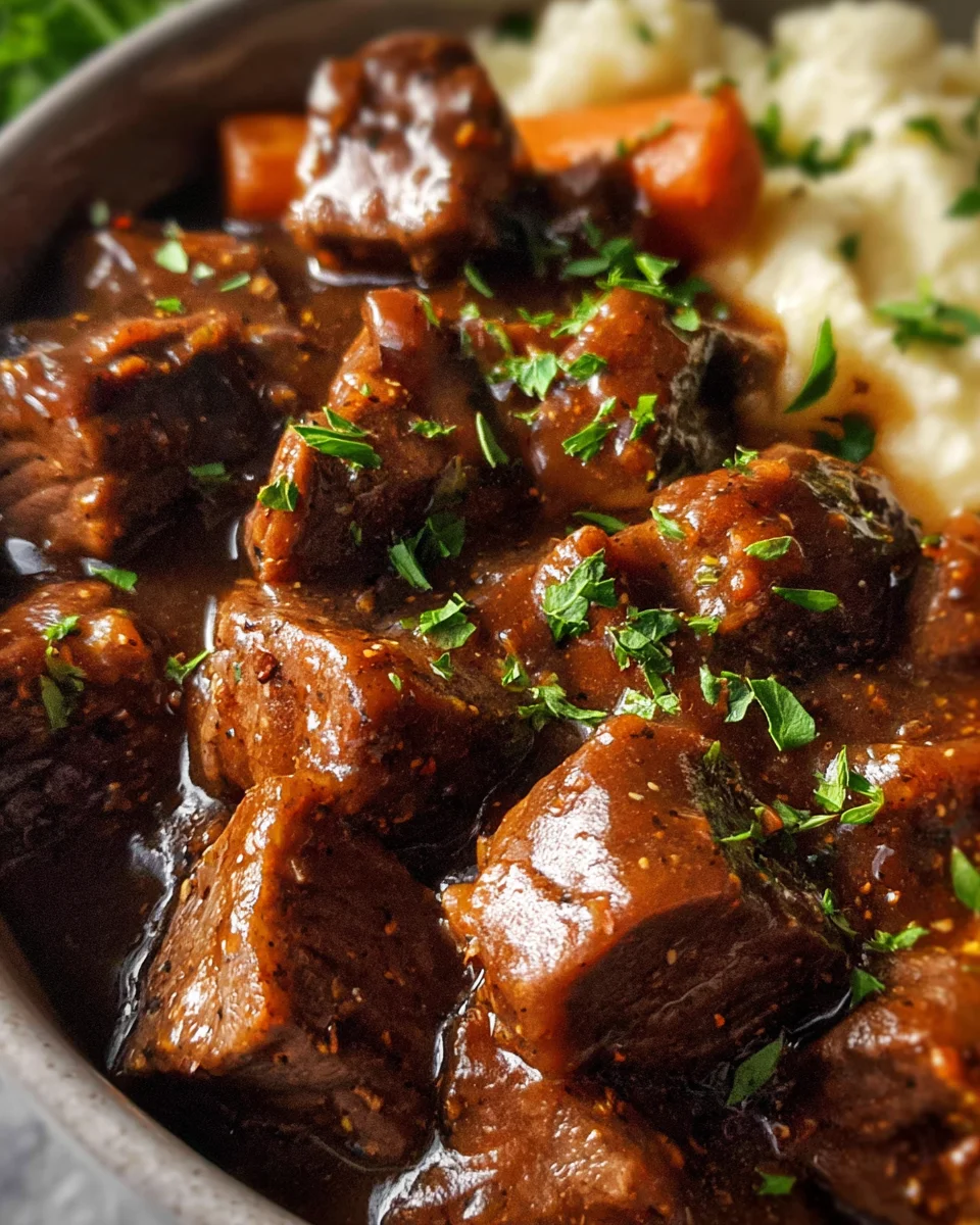 Slow Cooker Beef Tips and Gravy 21 Slow