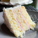 White Almond Cake with Whipped Buttercream Frosting