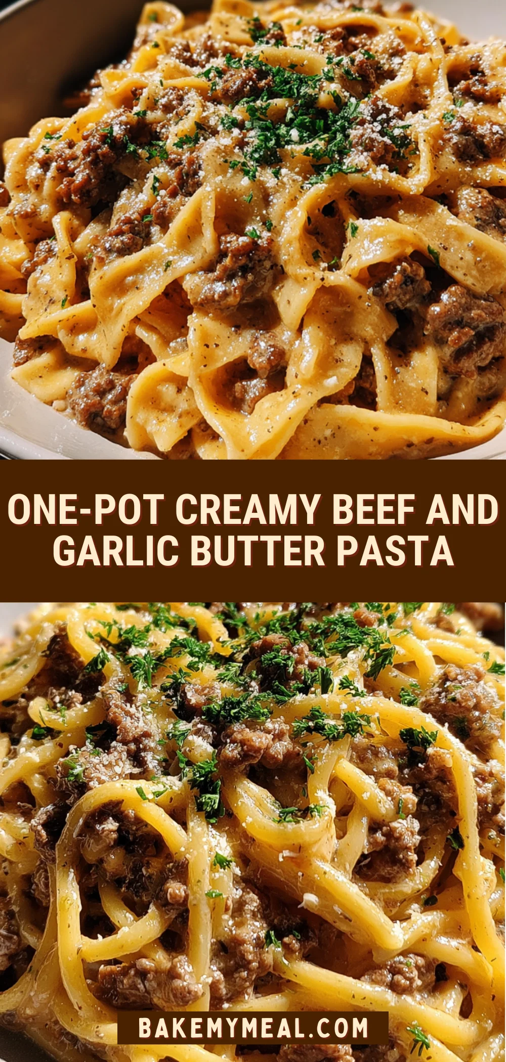 One-Pot Creamy Beef and Garlic Butter Pasta 26 Pinterest Hidden Image