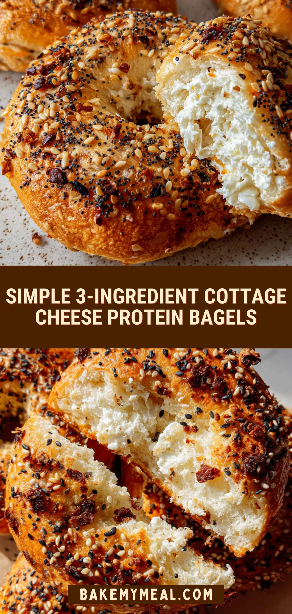 Simple 3-Ingredient Cottage Cheese Protein Bagels 13 Pinterest Hidden Image