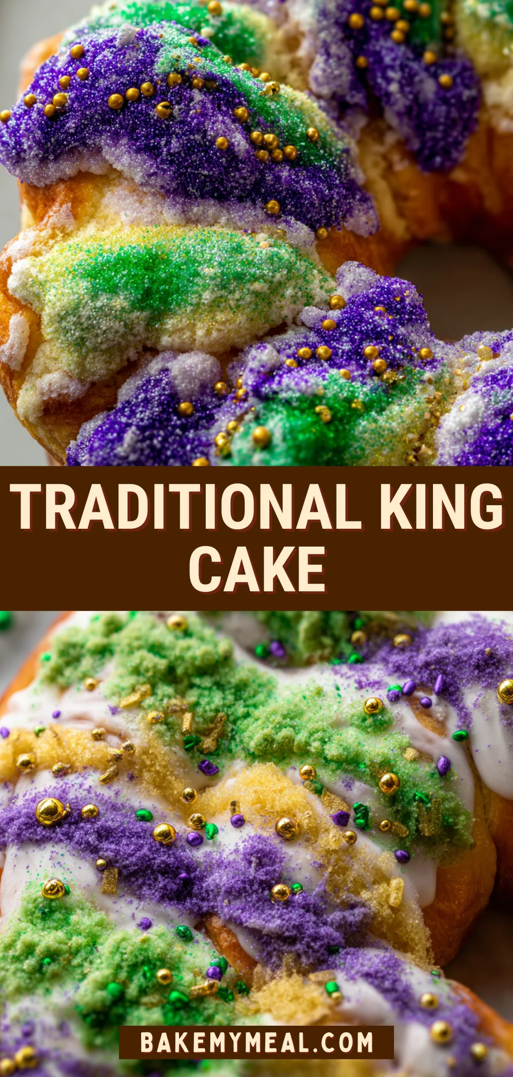 Traditional King Cake 30 Pinterest Hidden Image