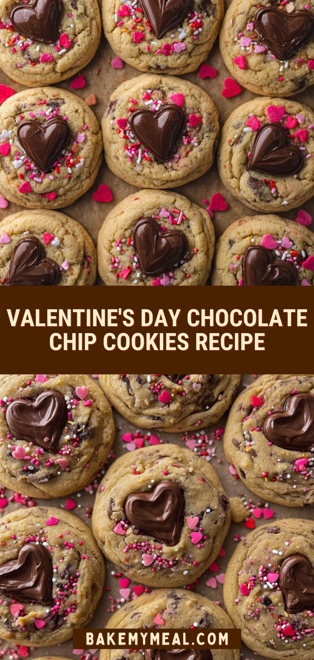 Valentine's Day Chocolate Chip Cookies Recipe 24 Pinterest Hidden Image