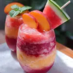 Alcohol Drinks Watermelon Peach Wine Slushie