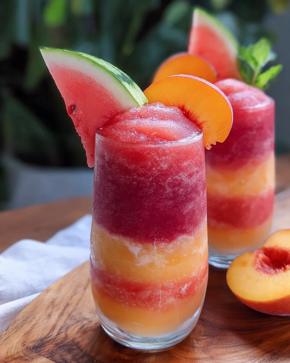 Alcohol Drinks Watermelon Peach Wine Slushie 17 Alcohol