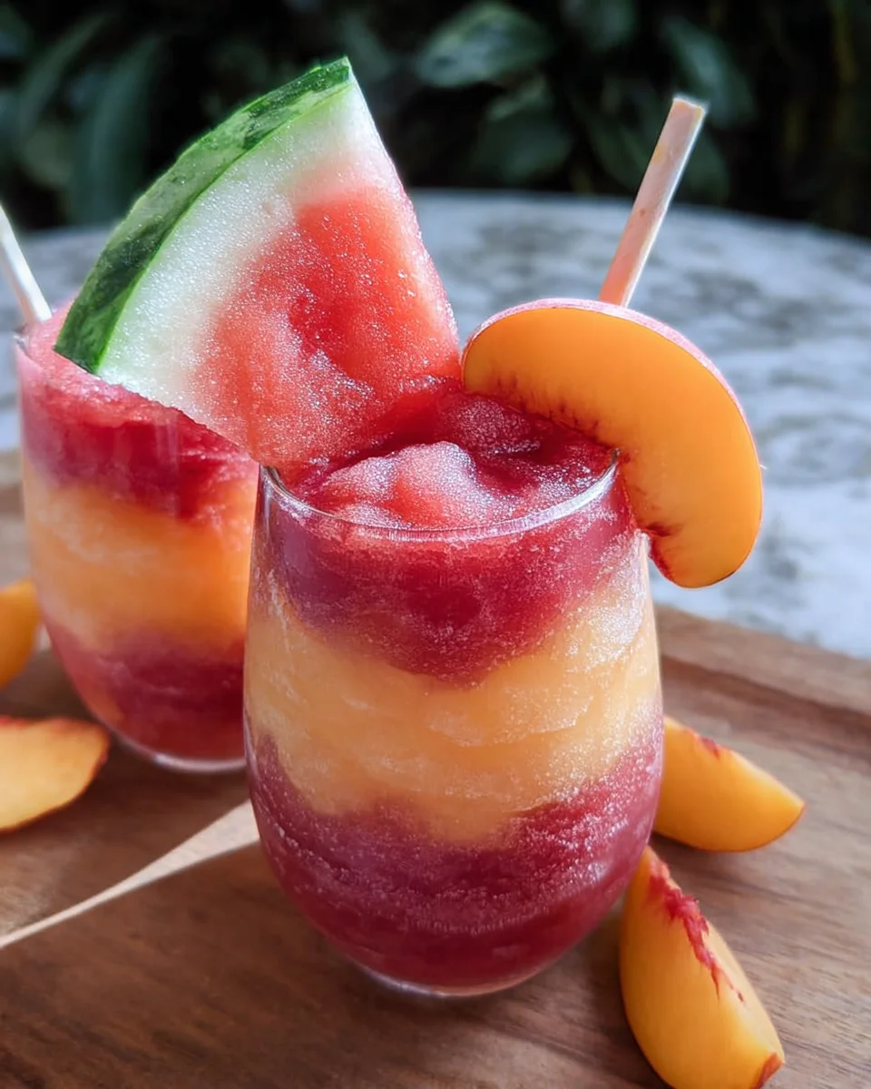 Alcohol Drinks Watermelon Peach Wine Slushie 18 Alcohol