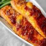 Bourbon Peach Glazed Salmon