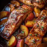 Bourbon Peach Roasted Salmon
