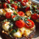 Caprese Stuffed Garlic Butter Portobellos