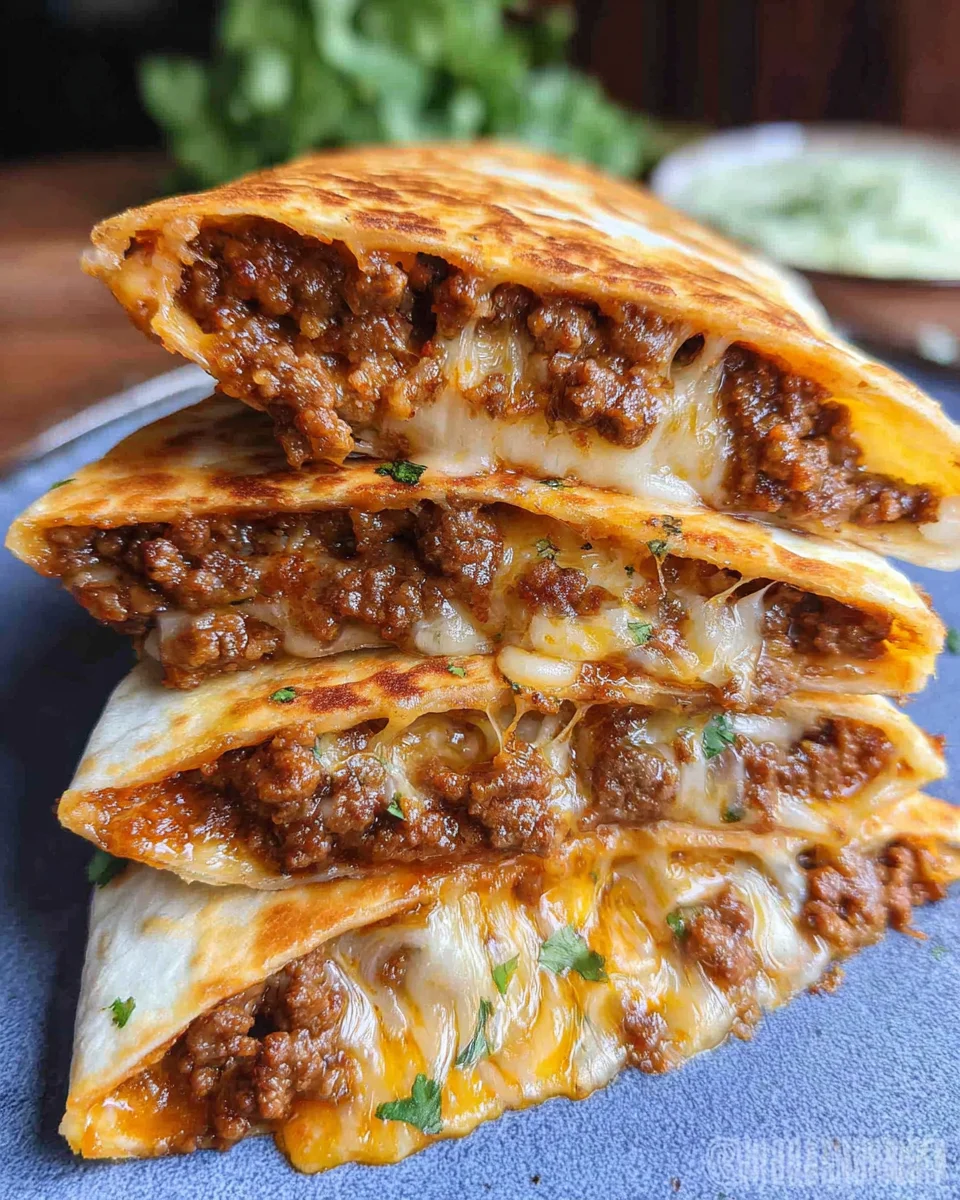 Cheesy Ground Beef Quesadillas 23 Cheesy