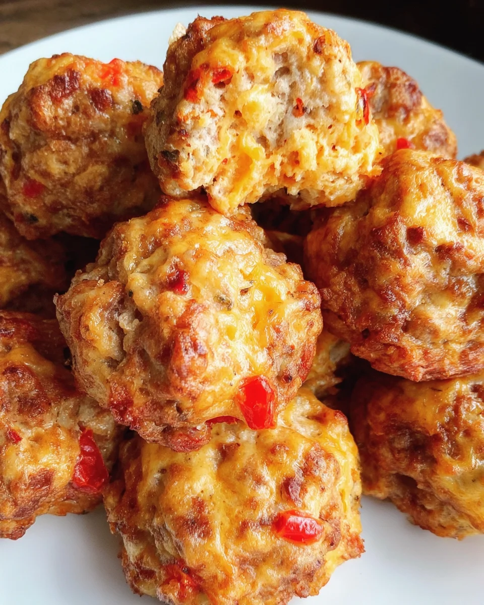 Cheesy Rotel Sausage Balls 18 Cheesy