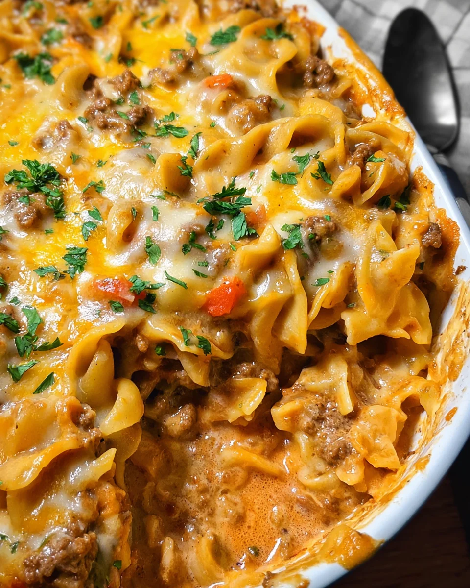 Cheesy Sour Cream Hamburger Hotdish