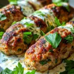 Chicken Kofta with Garlic Yogurt Sauce