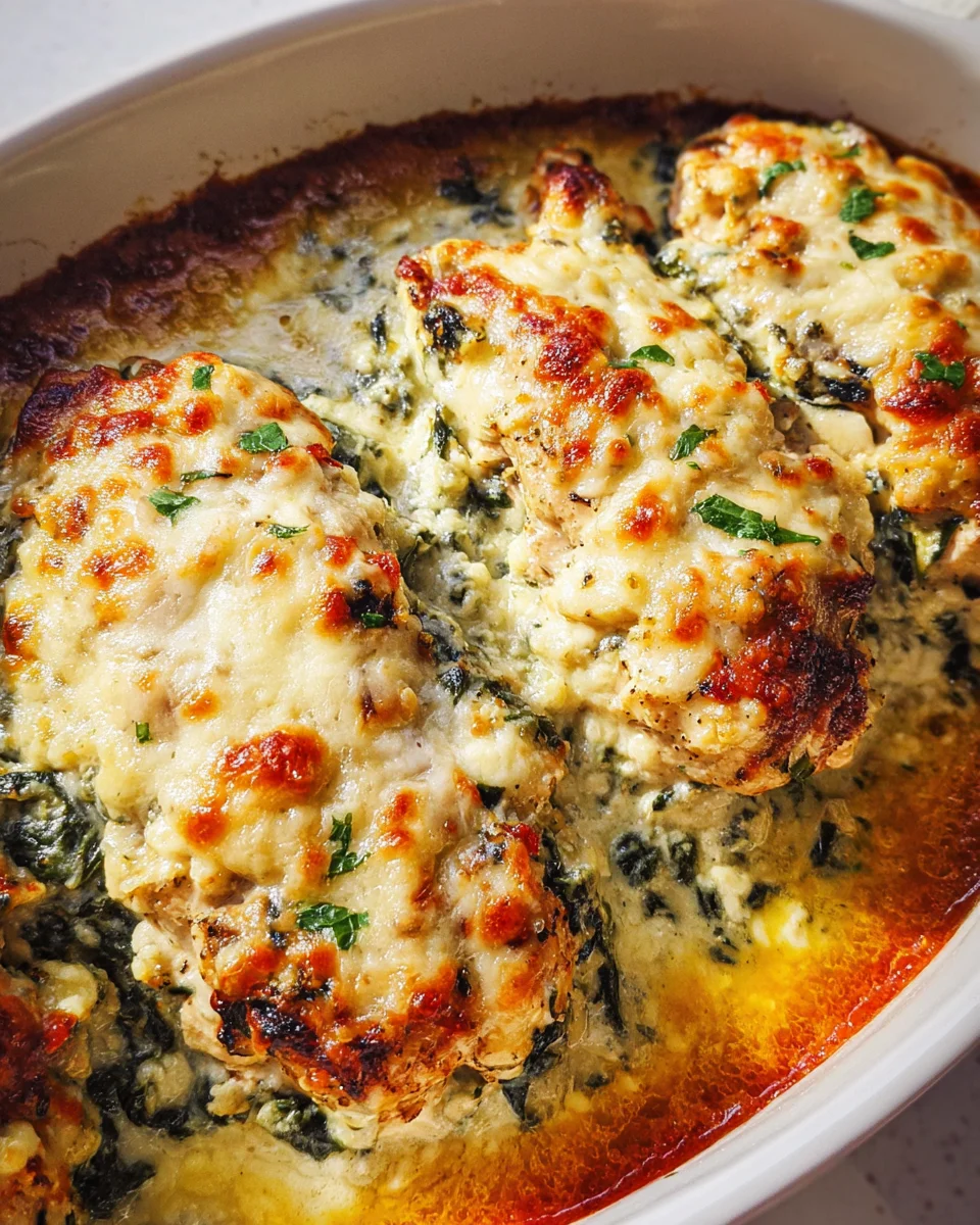 Chicken and Spinach Casserole with Cream Cheese