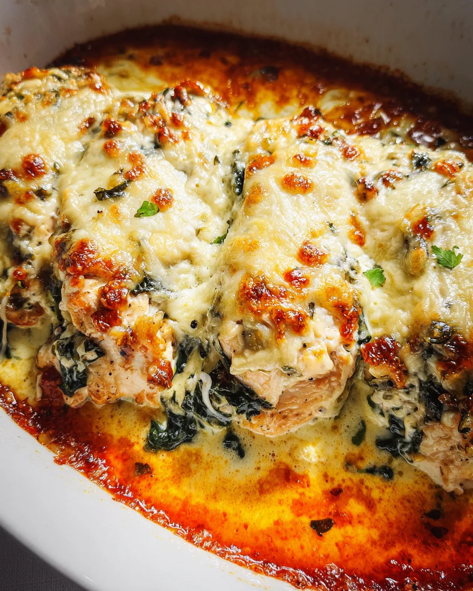 Chicken and Spinach Casserole with Cream Cheese 21 Chicken