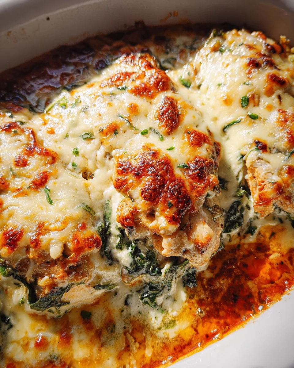 Chicken and Spinach Casserole with Cream Cheese 22 Chicken