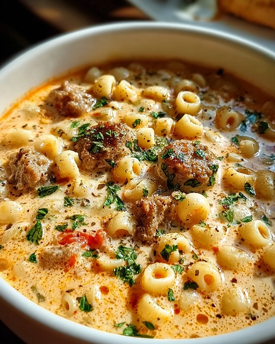 Creamy Parmesan Italian Sausage Ditalini Soup 24 Creamy