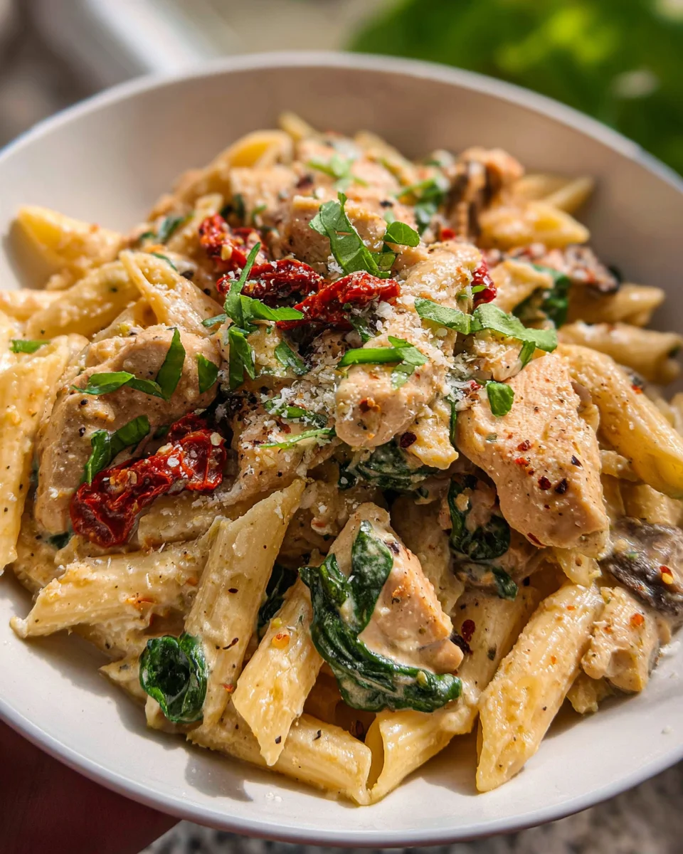 Crock Pot Creamy Chicken Pasta