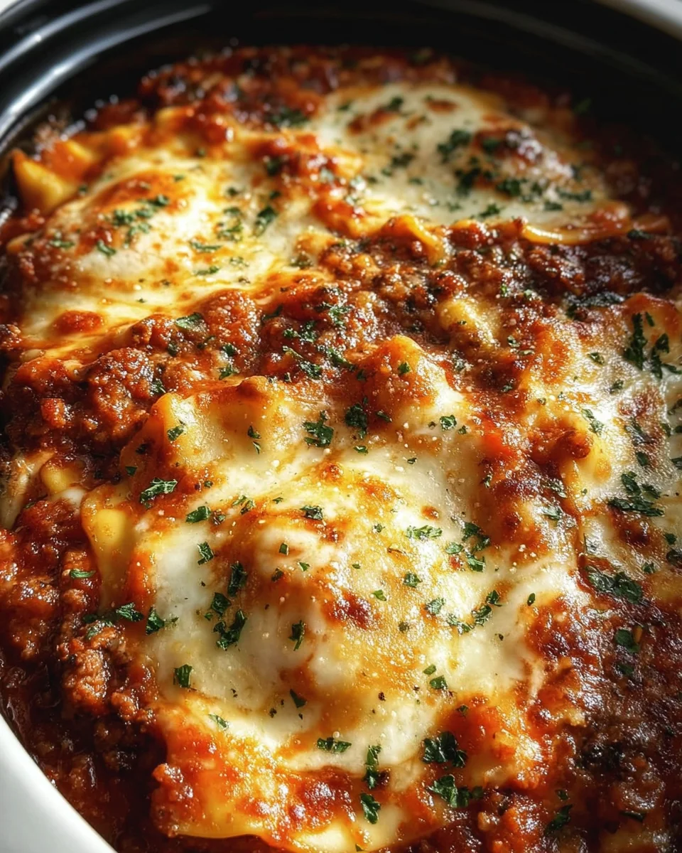 Crockpot Ravioli Lasagna