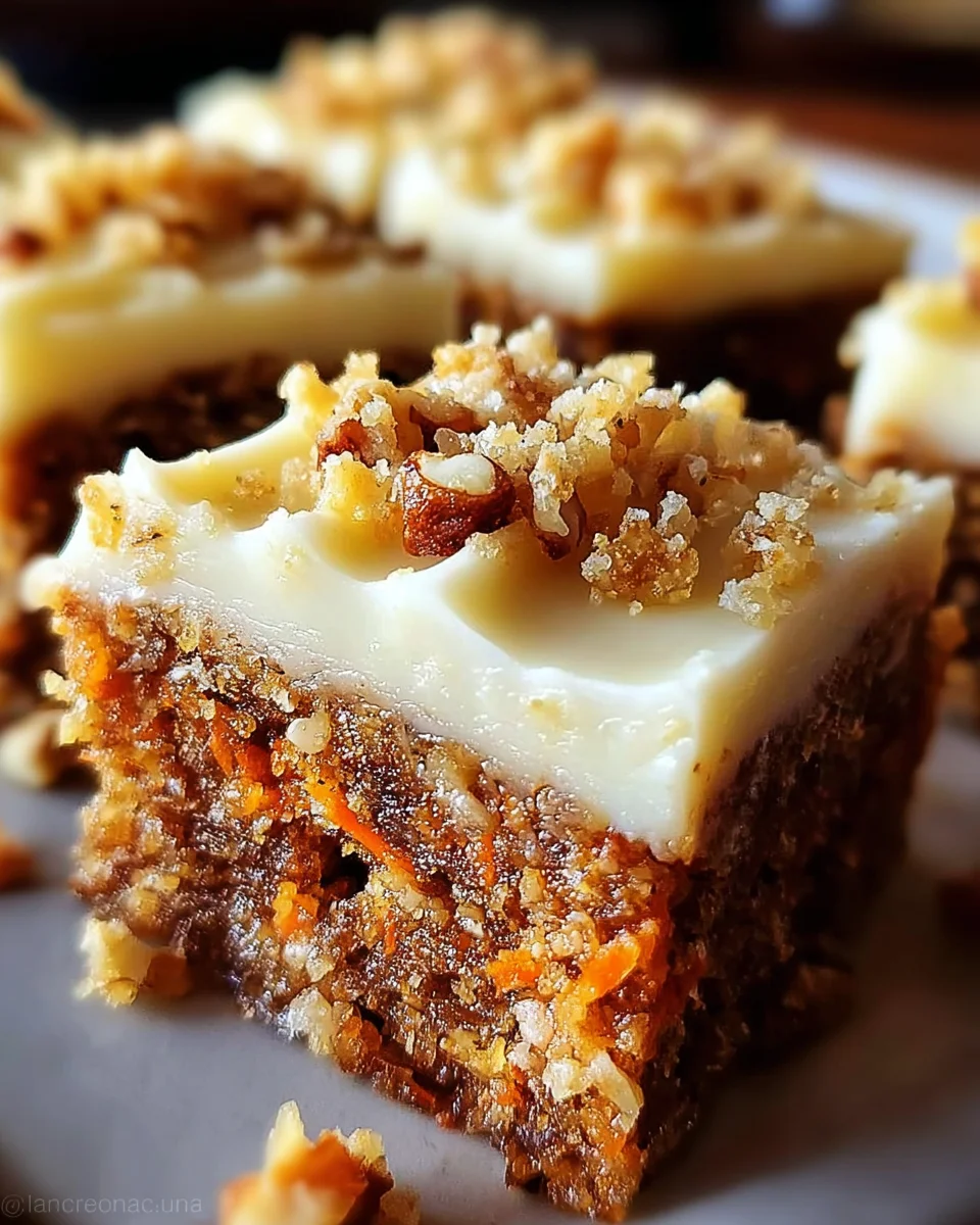 Decadent Carrot Cake Bars with Cream Cheese Frosting