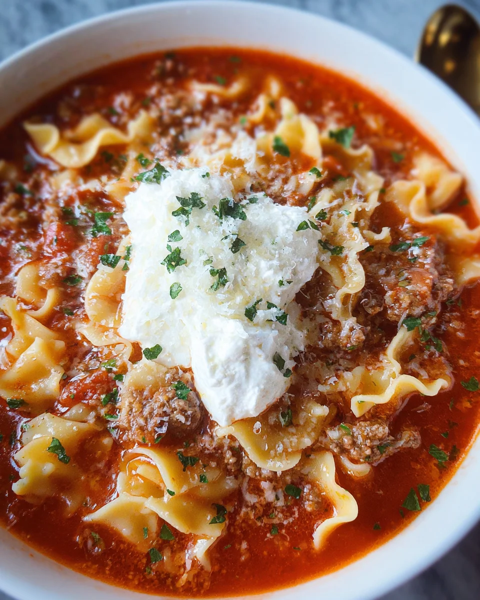 Easy Lasagna Soup Recipe