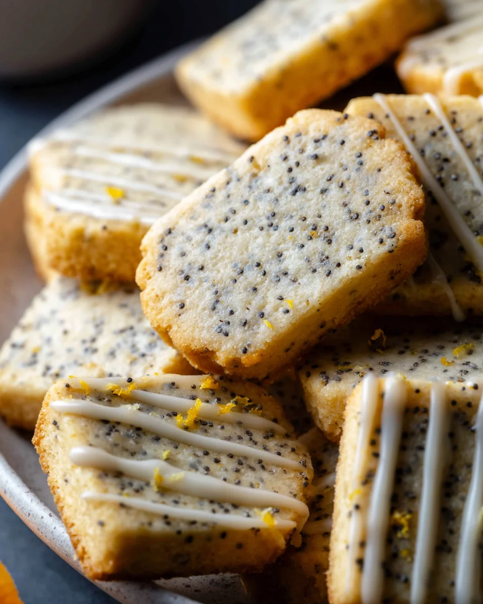 Lemon Poppy Seed Shortbread Cookies