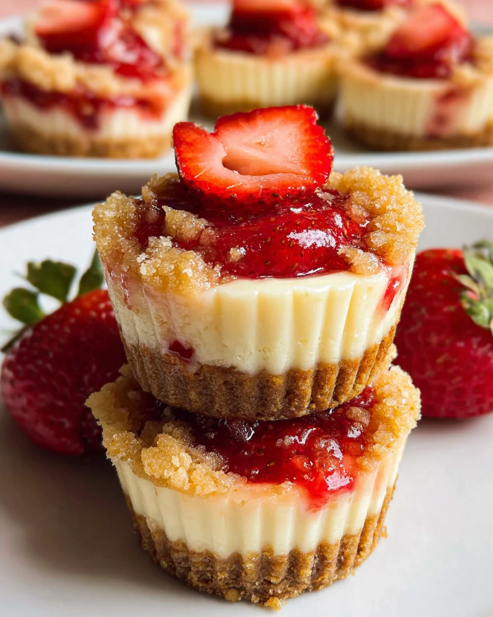 Mini Strawberry Cheesecakes 23 Mini Strawberry Cheesecakes