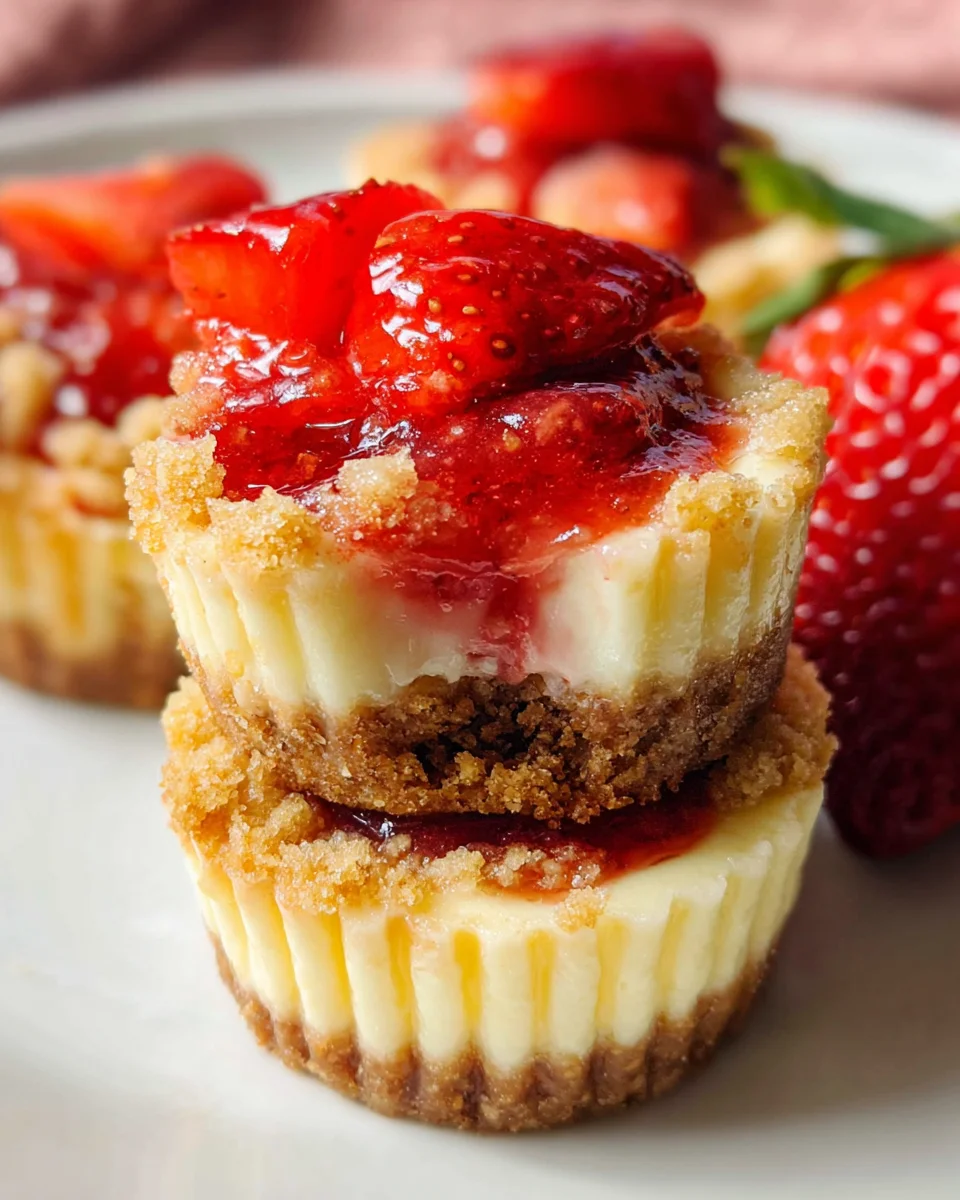 Mini Strawberry Cheesecakes 21 Mini