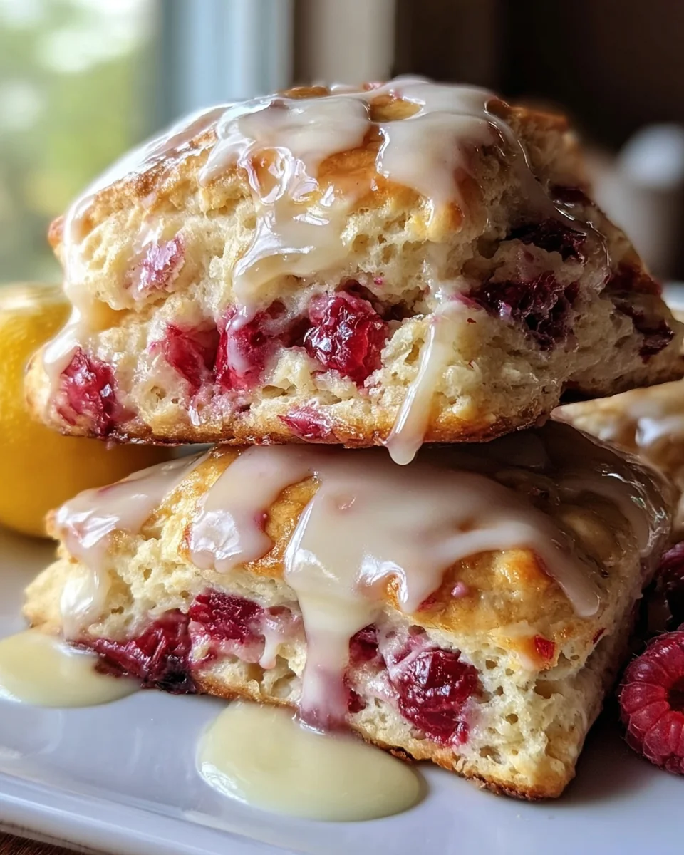 Ridiculously Easy Lemon Raspberry Scones