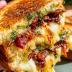Sun Dried Tomato Bacon Pesto Grilled Cheese