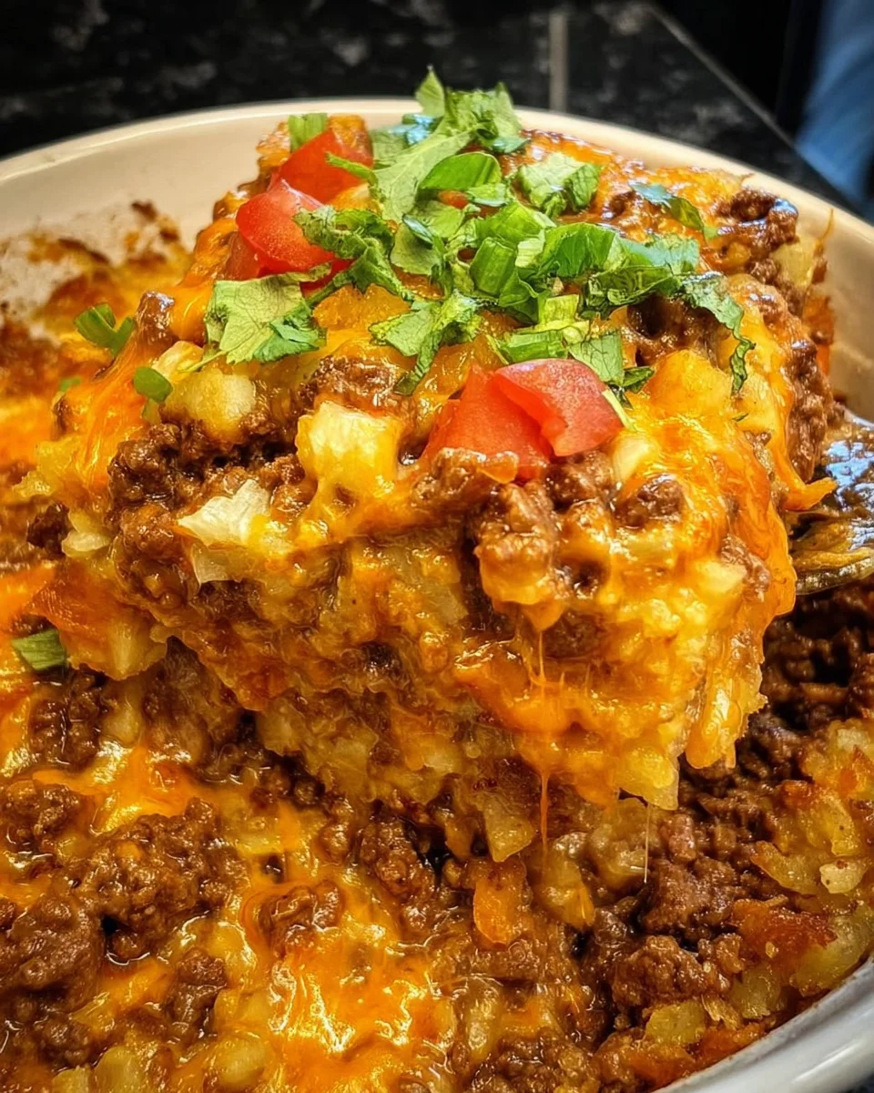 Taco Crock Pot Hashbrown Casserole