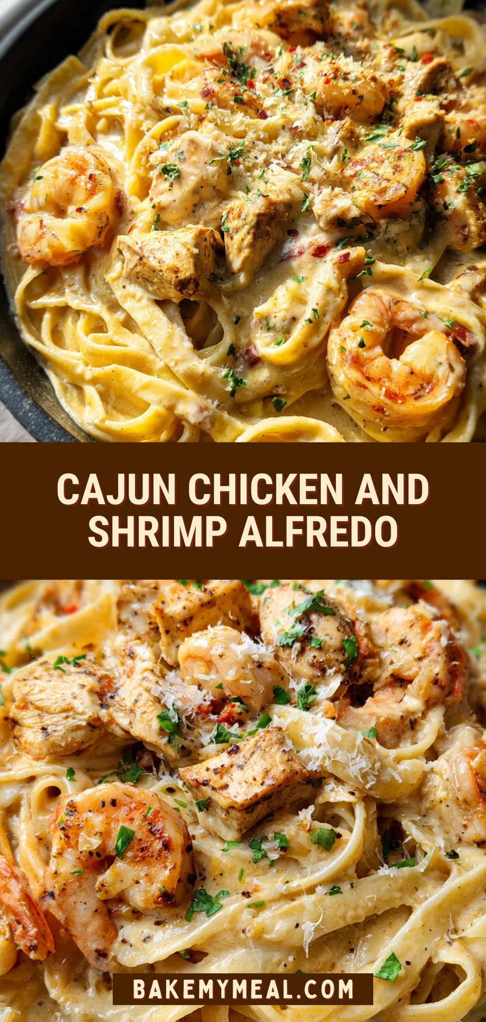 Cajun Chicken and Shrimp Alfredo 23 Pinterest Hidden Image