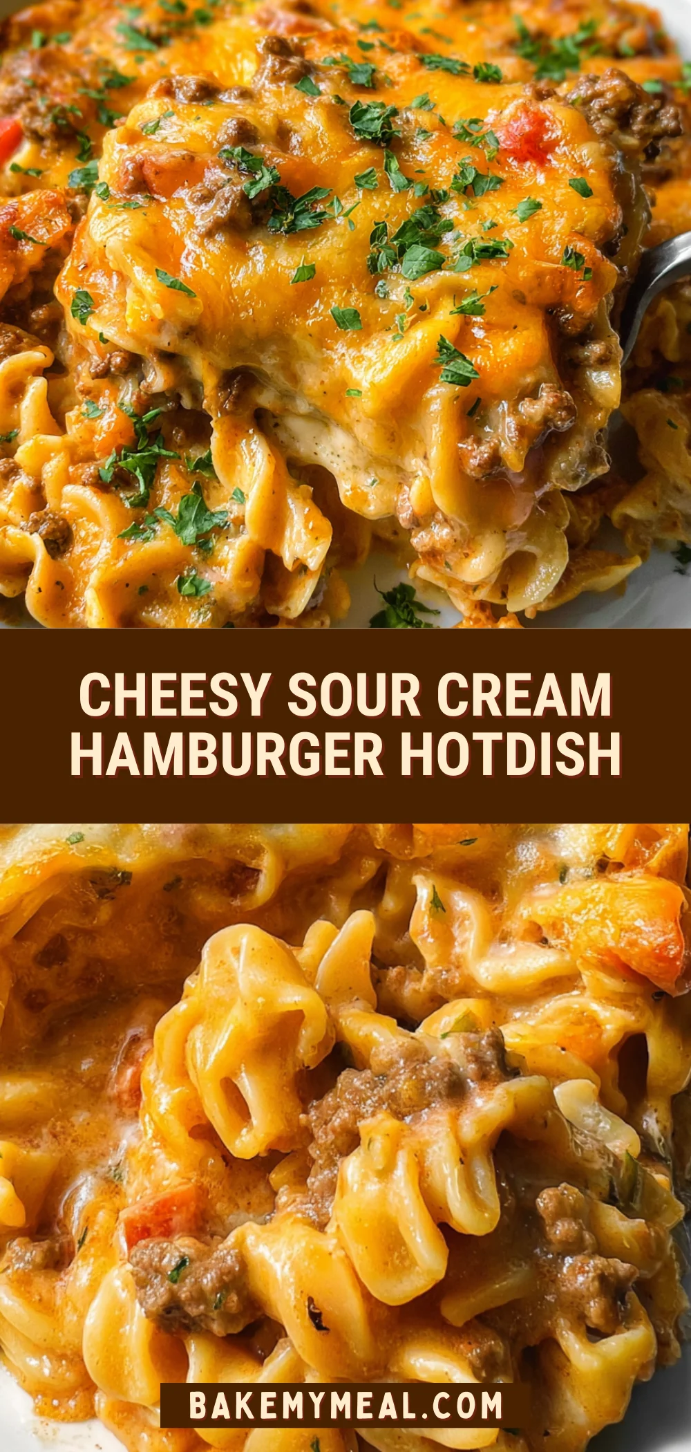 Cheesy Sour Cream Hamburger Hotdish 21 Pinterest Hidden Image