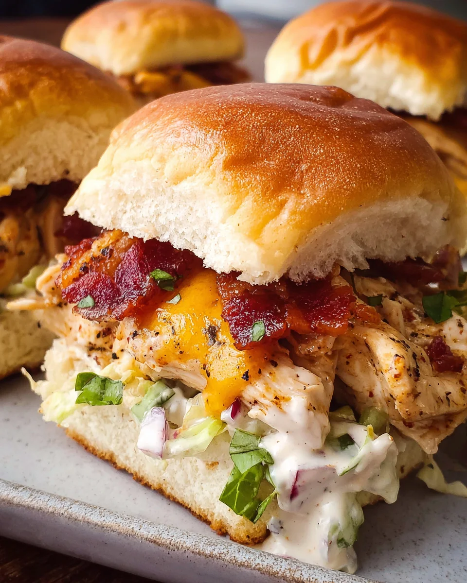 BBQ Chicken Ranch Sliders