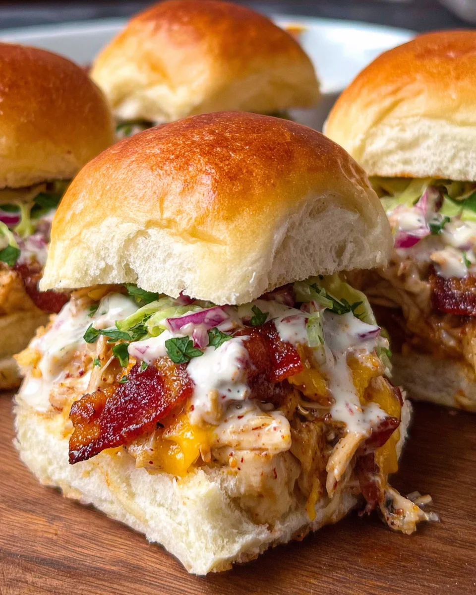 BBQ Chicken Ranch Sliders 22 BBQ