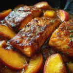 Bourbon Peach Roasted Salmon