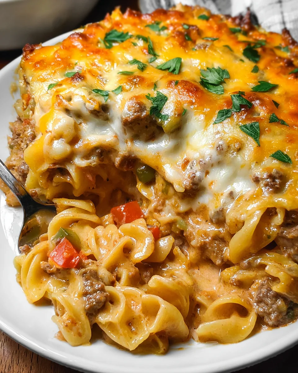 Cheesy Sour Cream Hamburger Hotdish