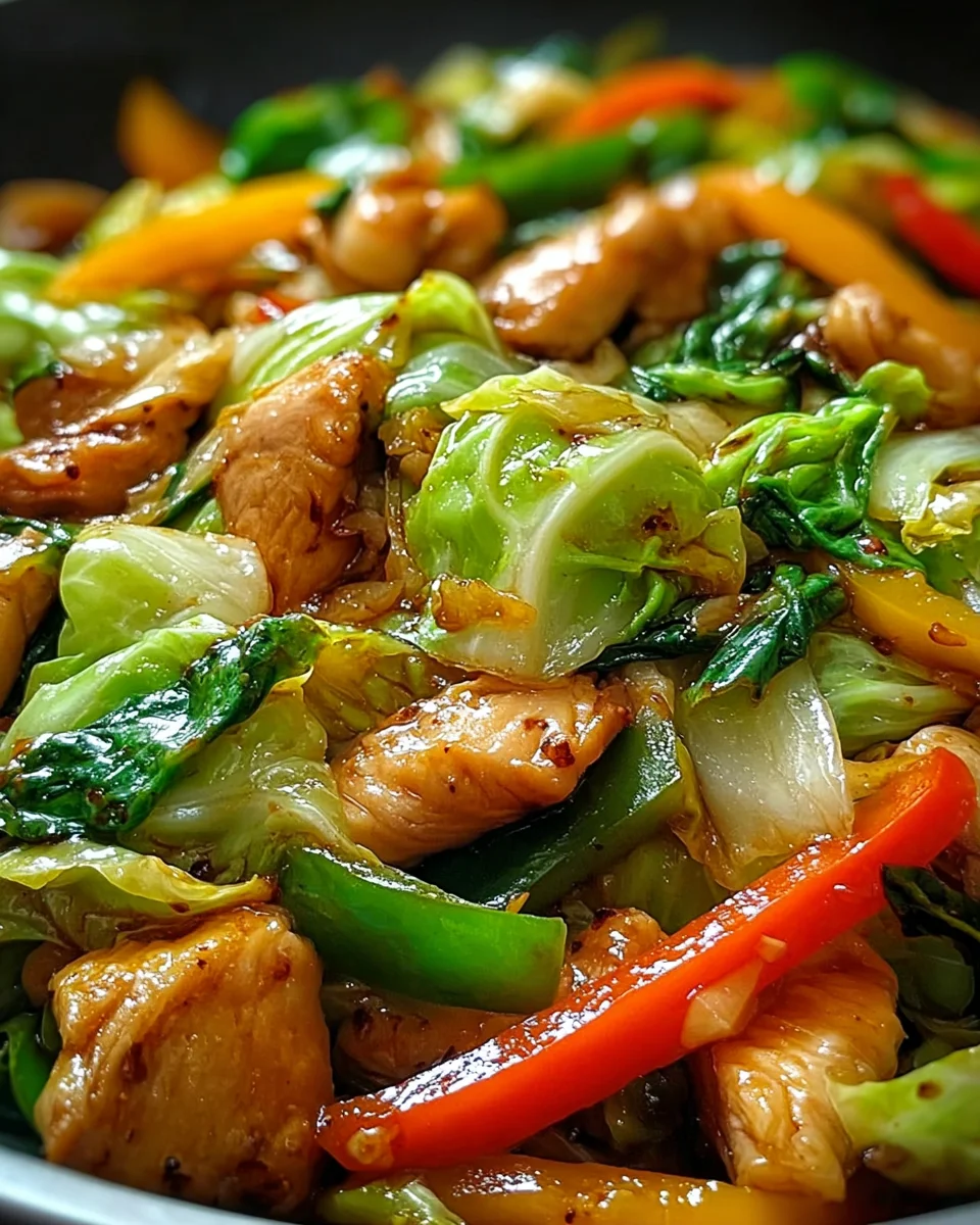 Chinese Chicken Cabbage Stir-Fry