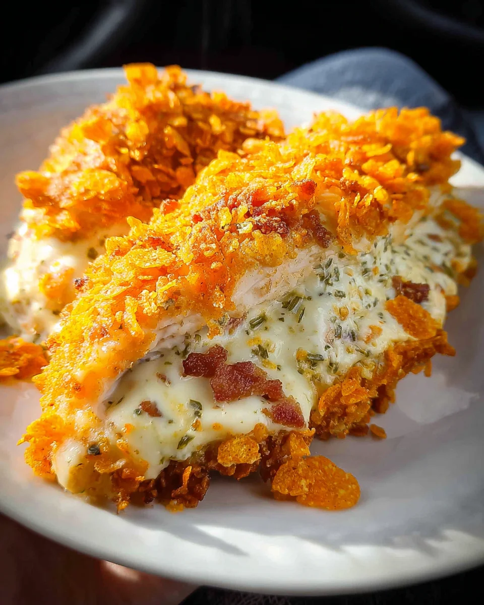 Cream Cheese and Bacon Stuffed Doritos Chicken 29 Cream Cheese and Bacon Stuffed Doritos Chicken