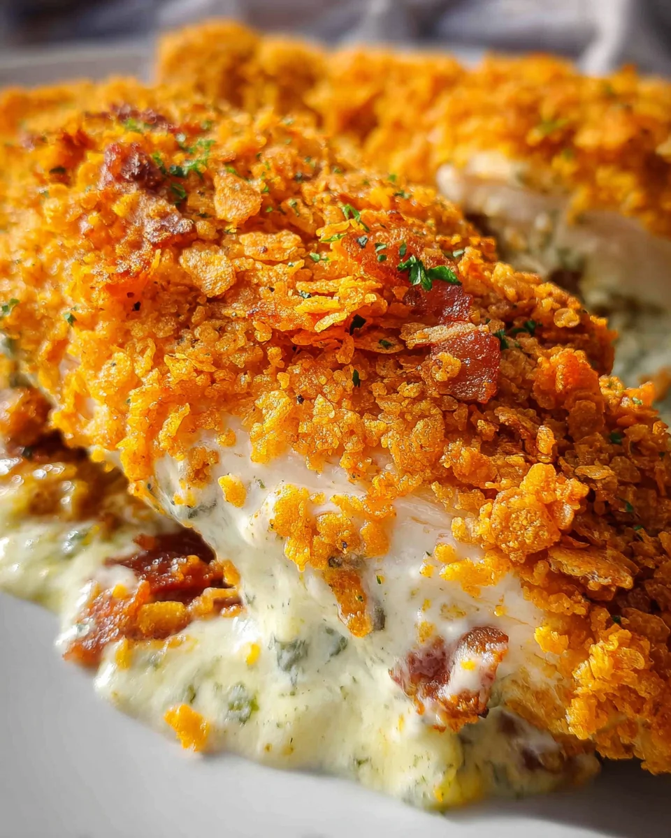 Cream Cheese and Bacon Stuffed Doritos Chicken 23 Cream