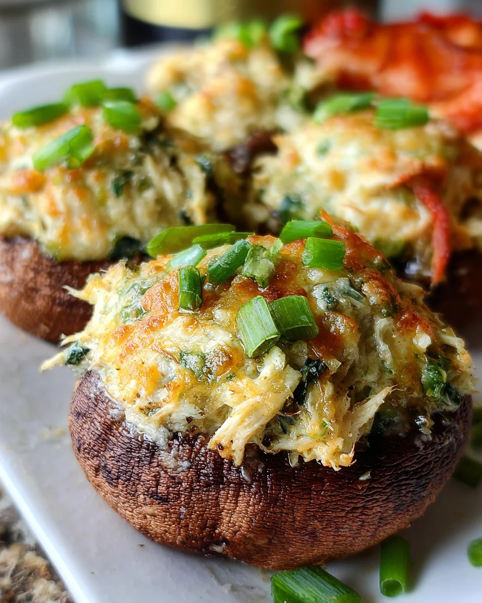 Creamy Crab Stuffed Mushrooms
