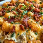 Easy Chicken Ranch Tater Tot Casserole