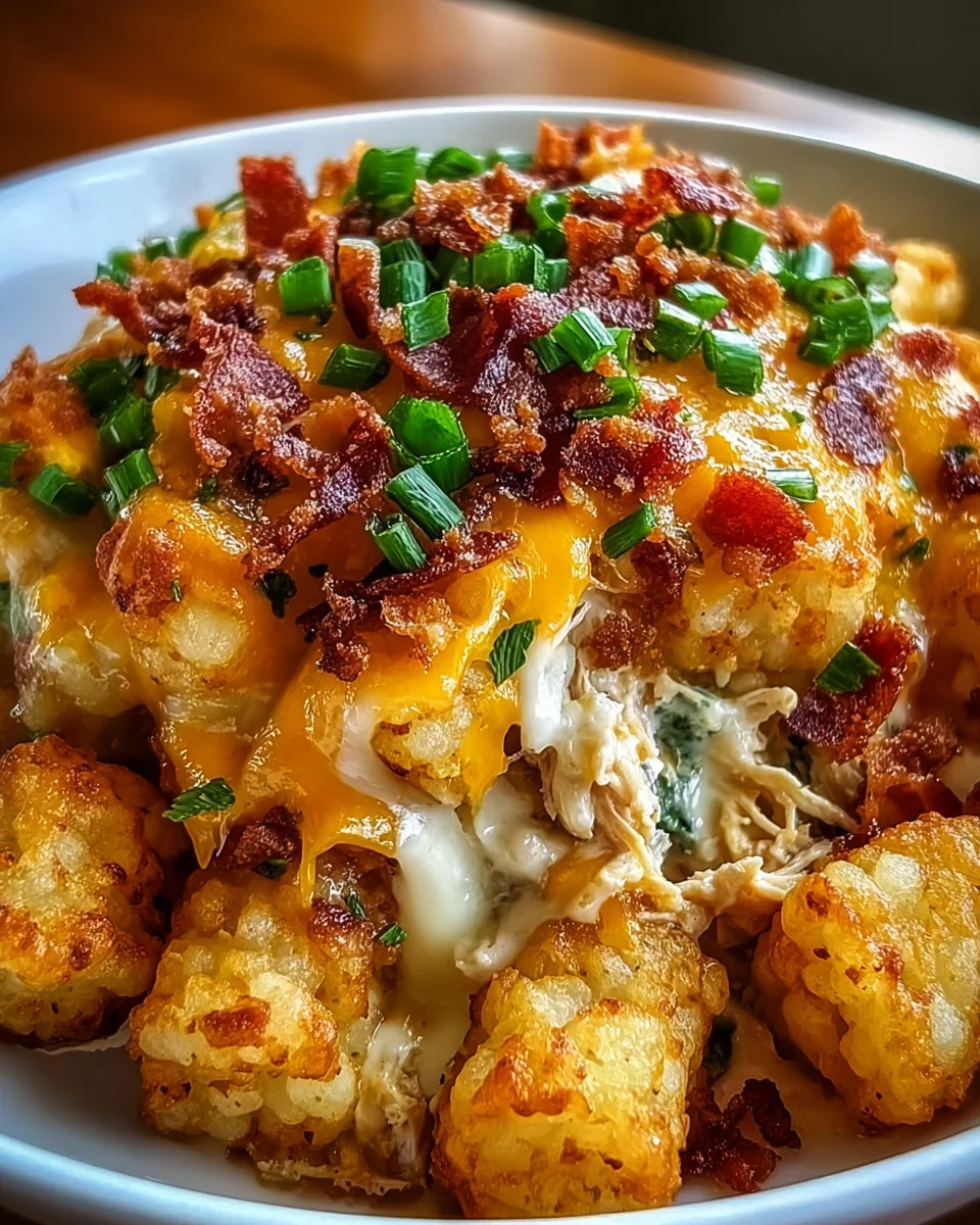 Easy Chicken Ranch Tater Tot Casserole 23 Easy