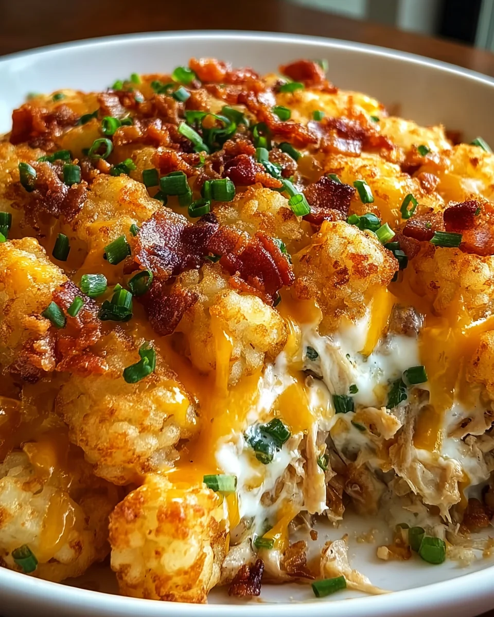 Easy Chicken Ranch Tater Tot Casserole 24 Easy