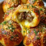 Garlic Parmesan Cheeseburger Bombs