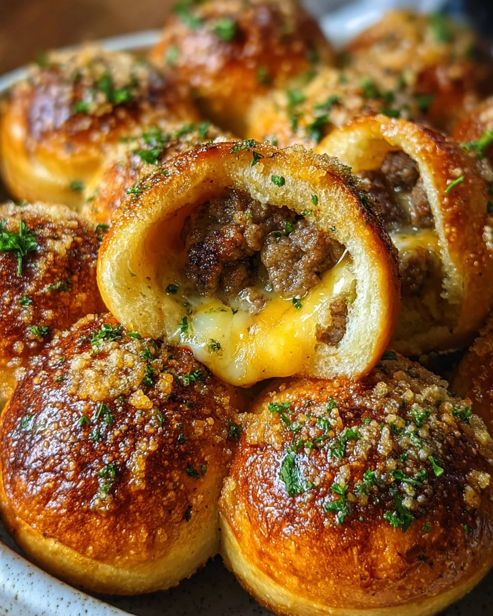 Garlic Parmesan Cheeseburger Bombs 18 Garlic