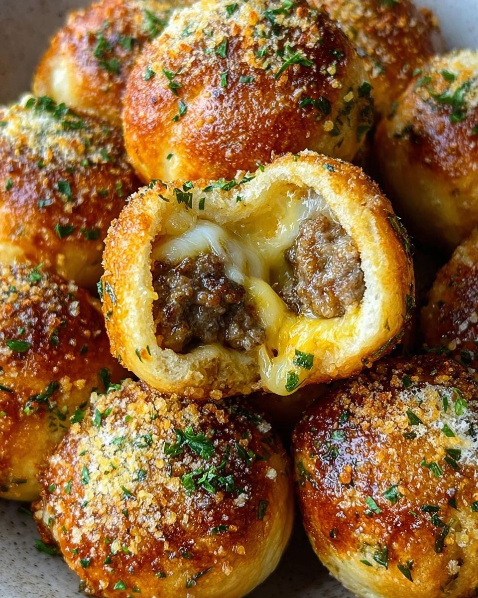 Garlic Parmesan Cheeseburger Bombs 19 Garlic