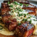 Juicy Steak with Creamy Garlic Sauce