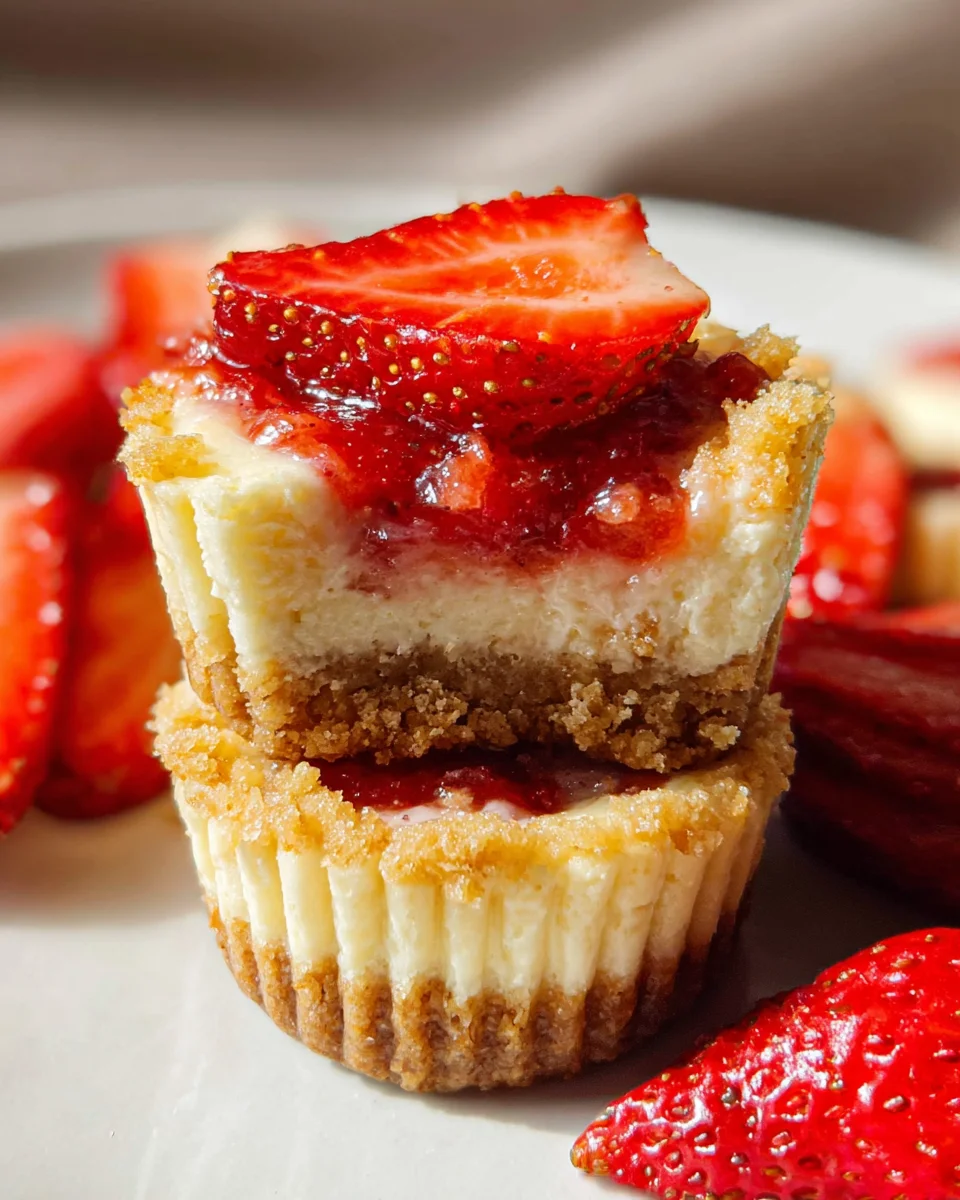 Mini Strawberry Cheesecakes